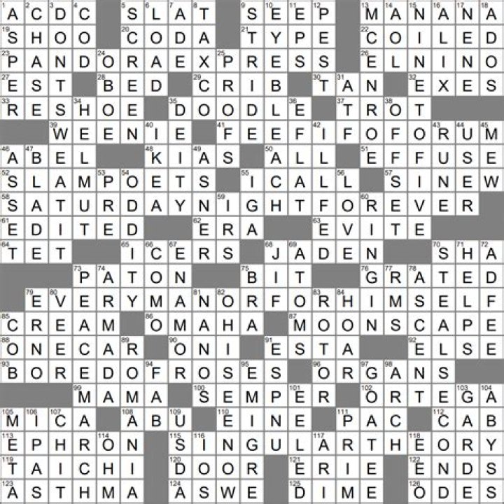 Larger-than-life tale Crossword Clue Daily Themed 4 letters Answer